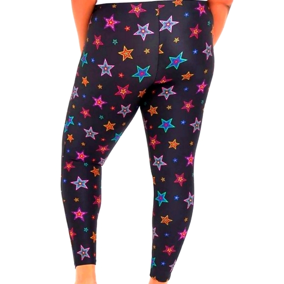 ❤️NWT VINTAGE TORRID SPARKLY STARS FULL LENGTH LIQUID LEGGING - PLUS SIZE - Picture 2 of 9